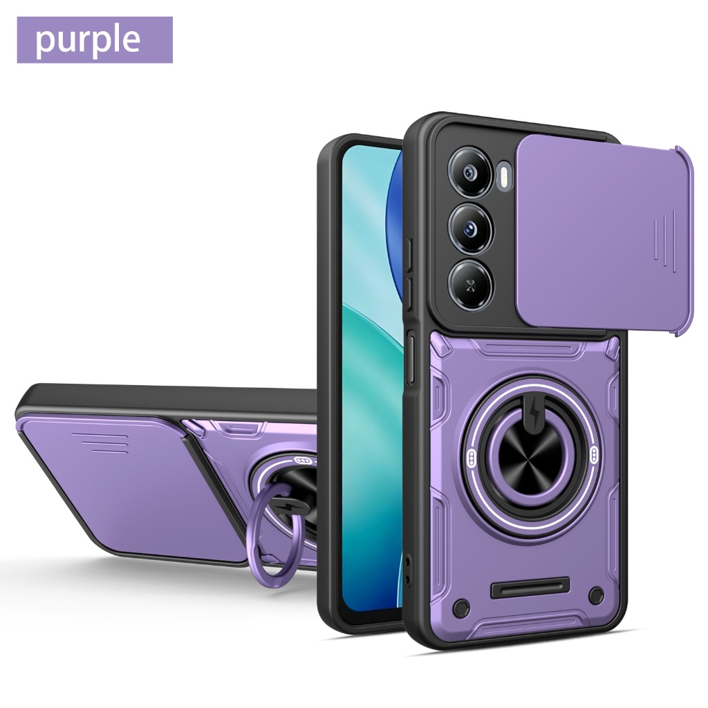 Phone Cases Heavy Duty - Slide Camera Lens Protector 360° Ring