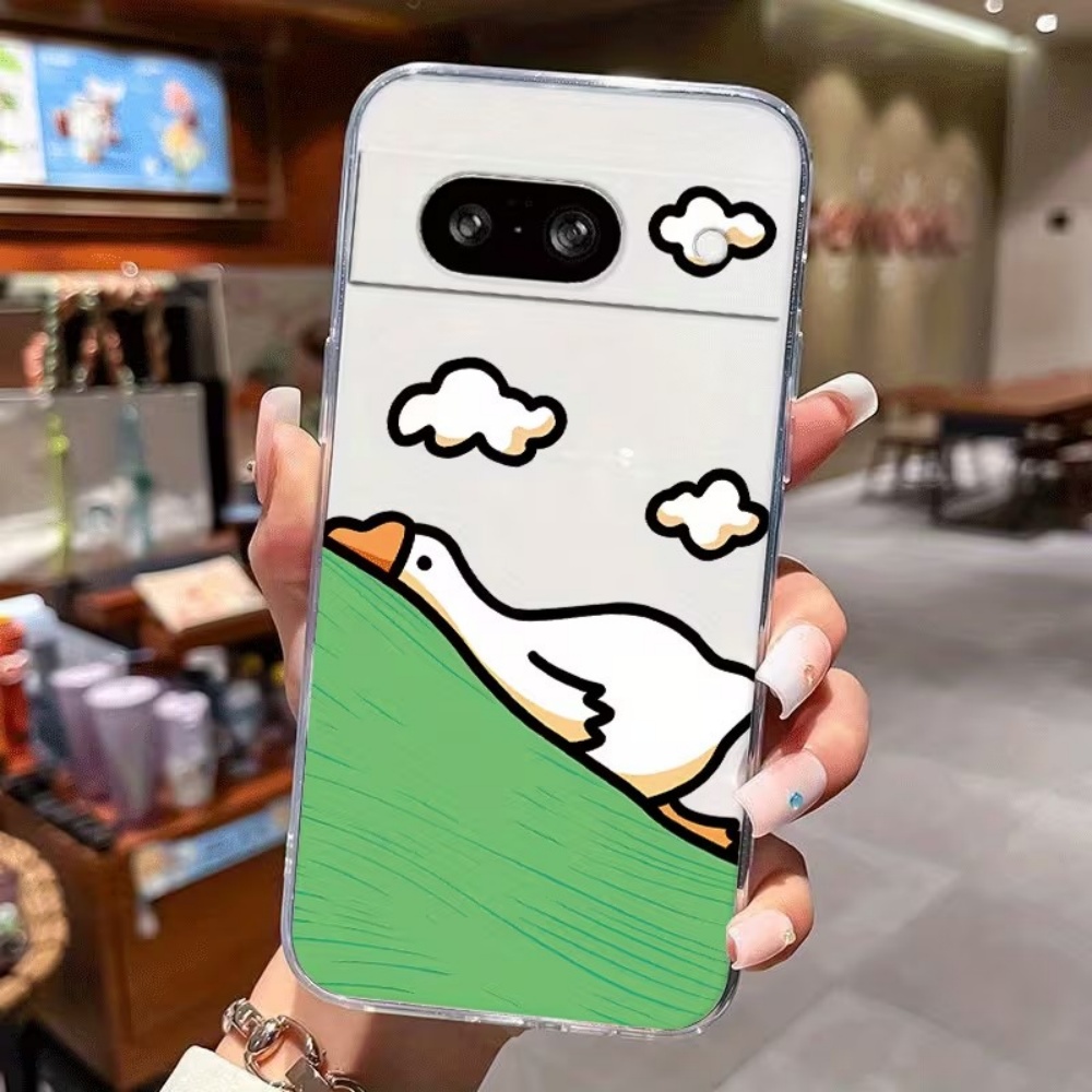 Phone Cases Google Pixel 10 - Cartoon Little White Duck Insert Drawing