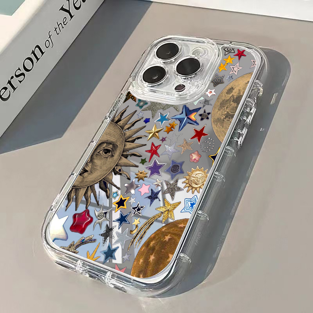 Phone Cases Iphone 12 - Celestial Gold Glitter Mirror Phone Case