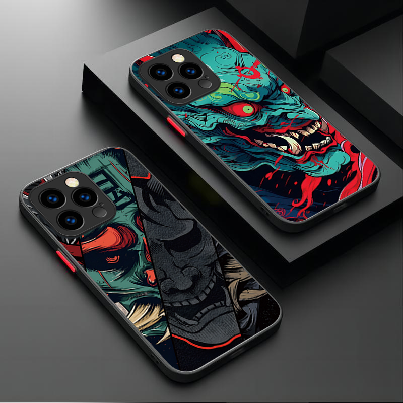 Phone Cases Xs Max - Samurai Hannya Mask Ghost Printing Phone