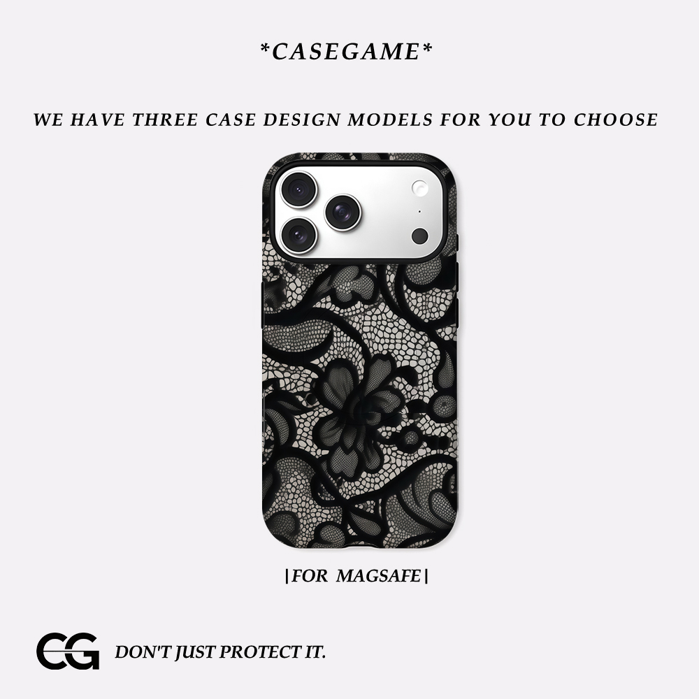 Phone Cases Zebra - Black Lace Pattern Phone Case for