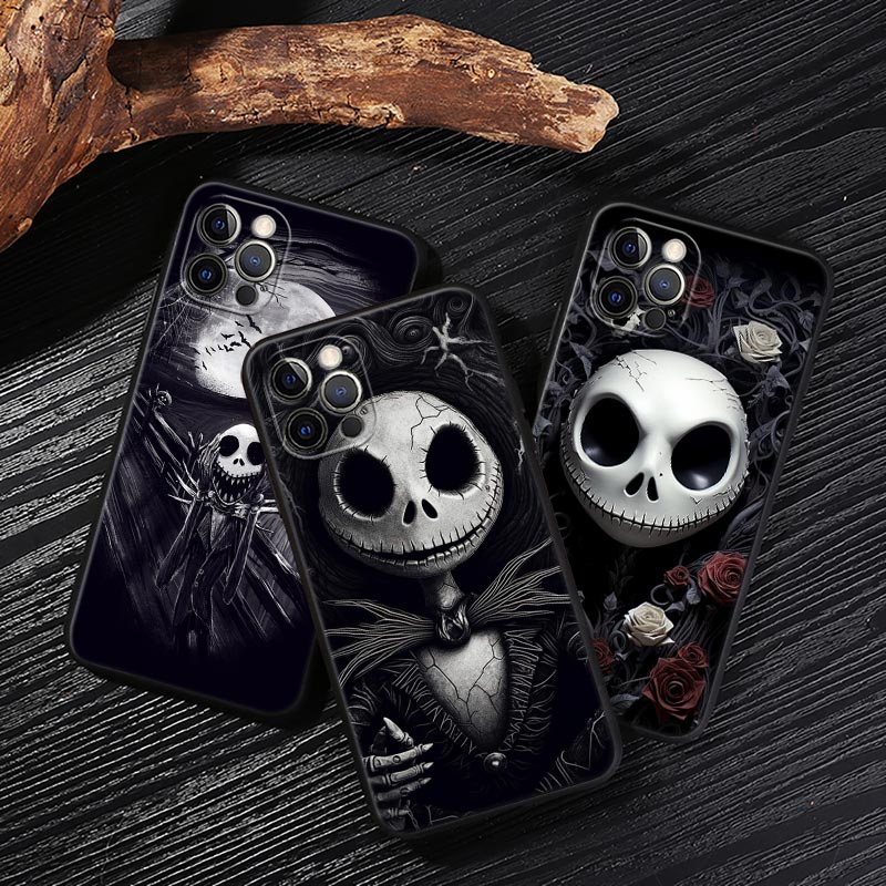 Phone Cases Iphone 12 - Jack Skellington Black Art Disney Case