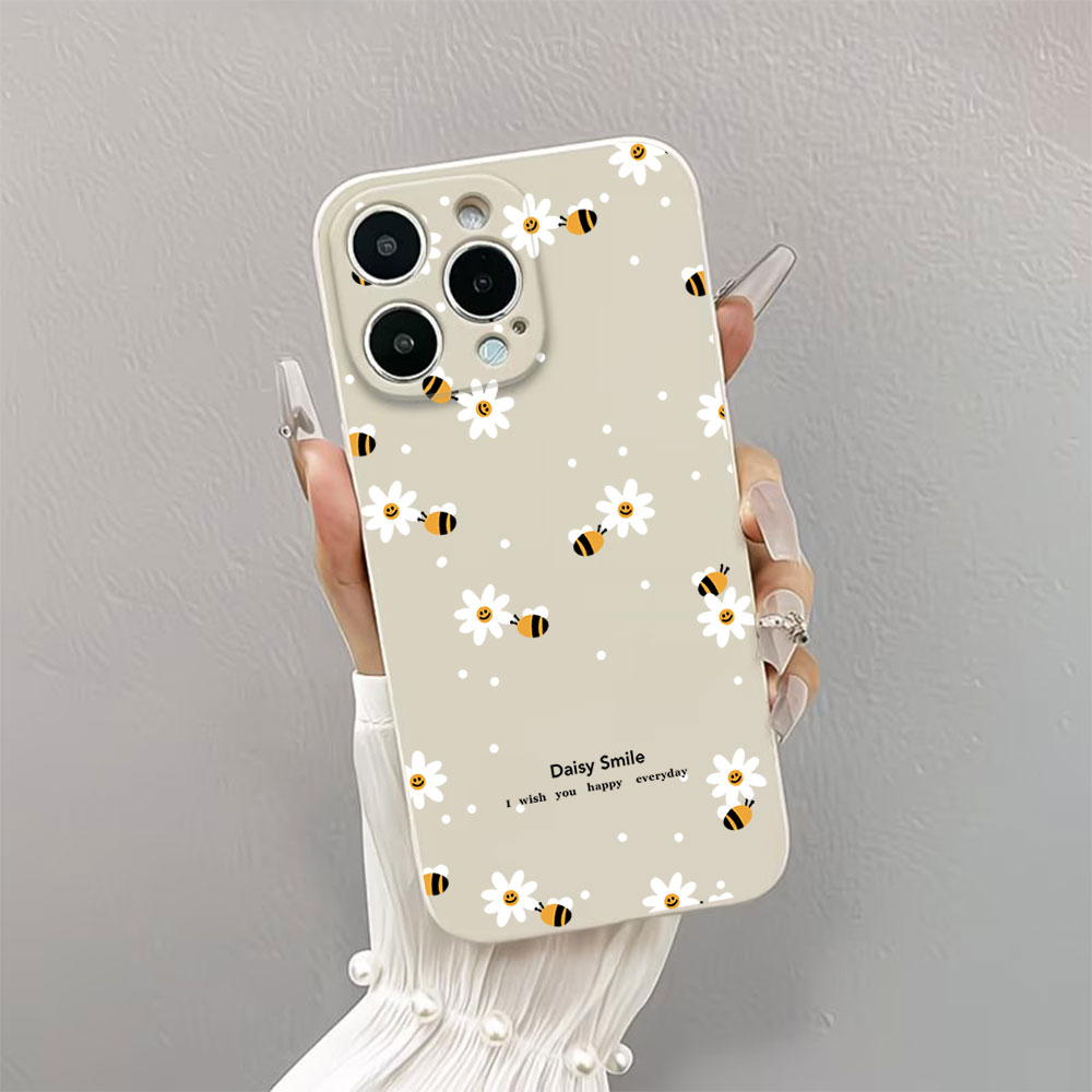 Phone Cases Iphone 12 - Bee Pattern Phone Case For iPhone
