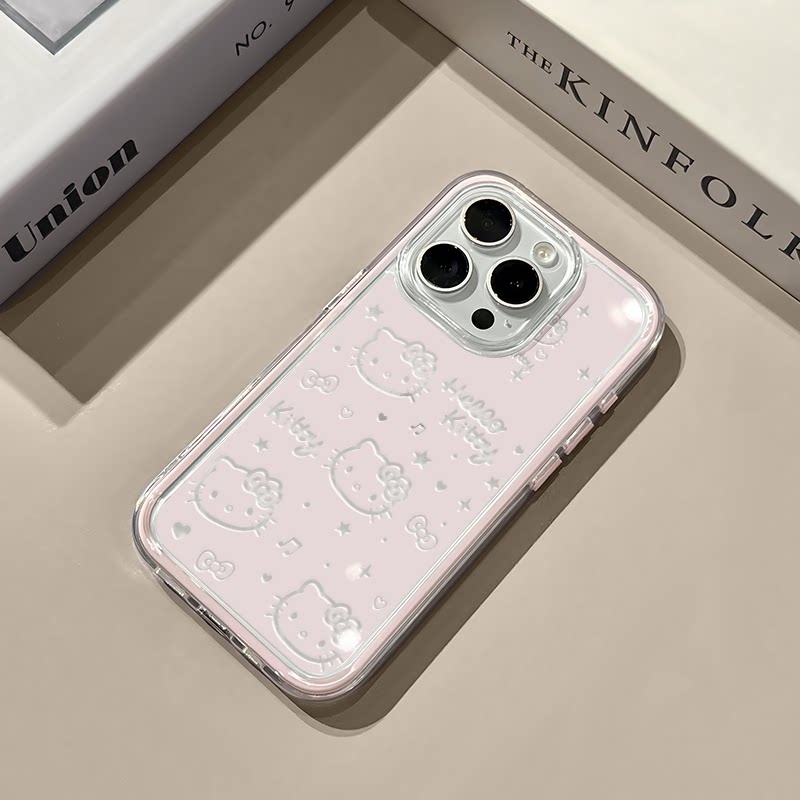 Phone Cases Transparent - Cute Hollow out Hello Kitty Soft