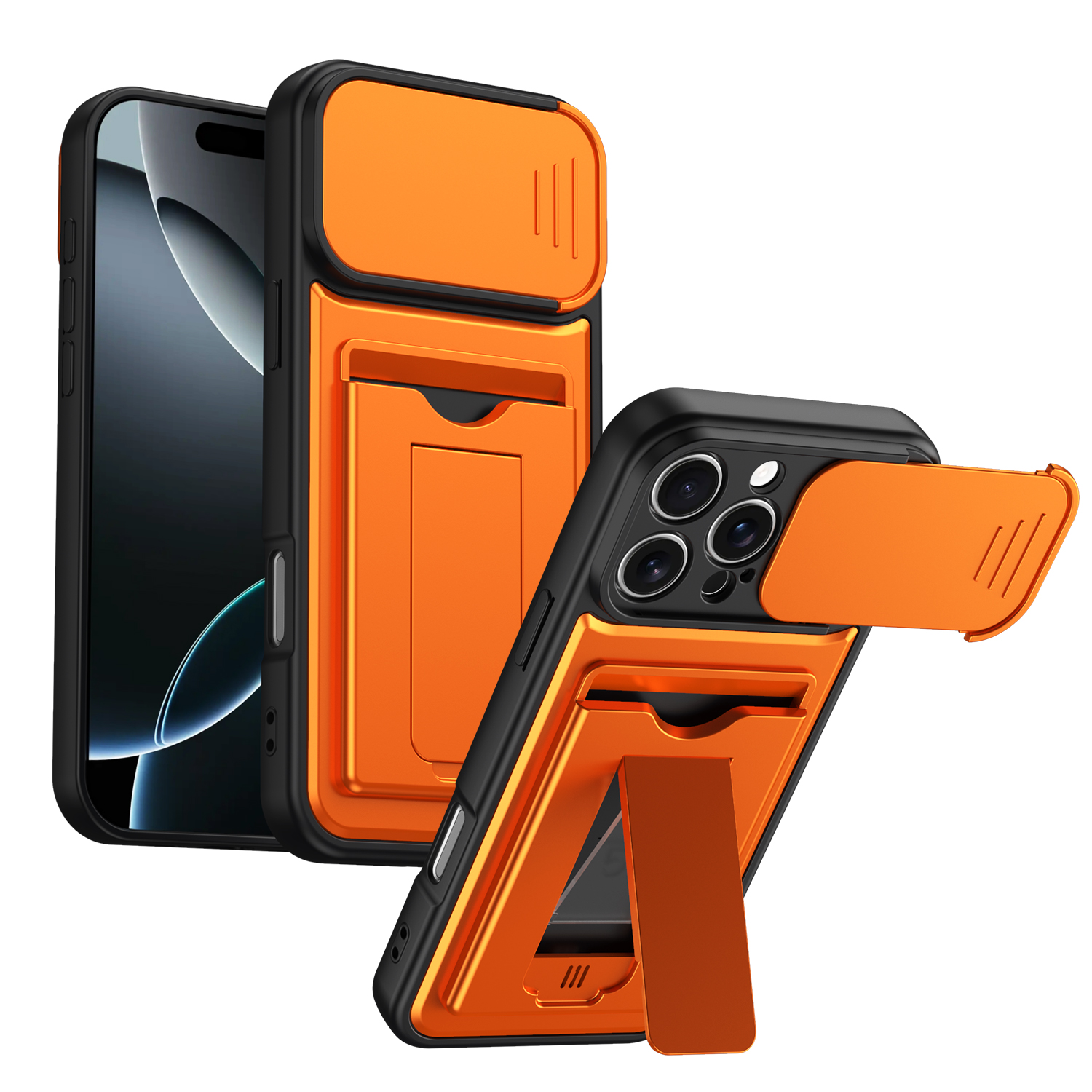 Phone Cases With Card Holder - Heavy armored phone case with lens