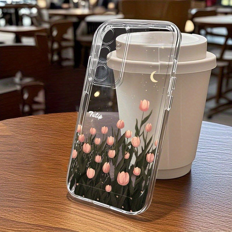 Aesthetic Tulip Flower Moon Ph - Phone Cases Transparent 리뷰 및 가격