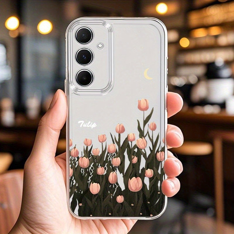 Aesthetic Tulip Flower Moon Ph - Phone Cases Transparent 리뷰 및 가격