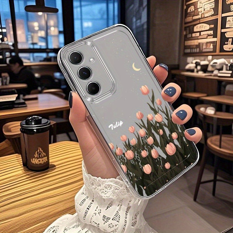 Aesthetic Tulip Flower Moon Ph - Phone Cases Transparent 리뷰 및 가격