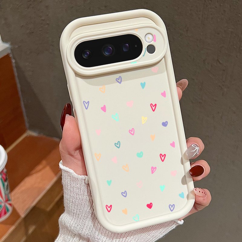 Colorful Little Hearts Soft Ca - Phone Cases Google Pixel 10 리뷰 및 가격