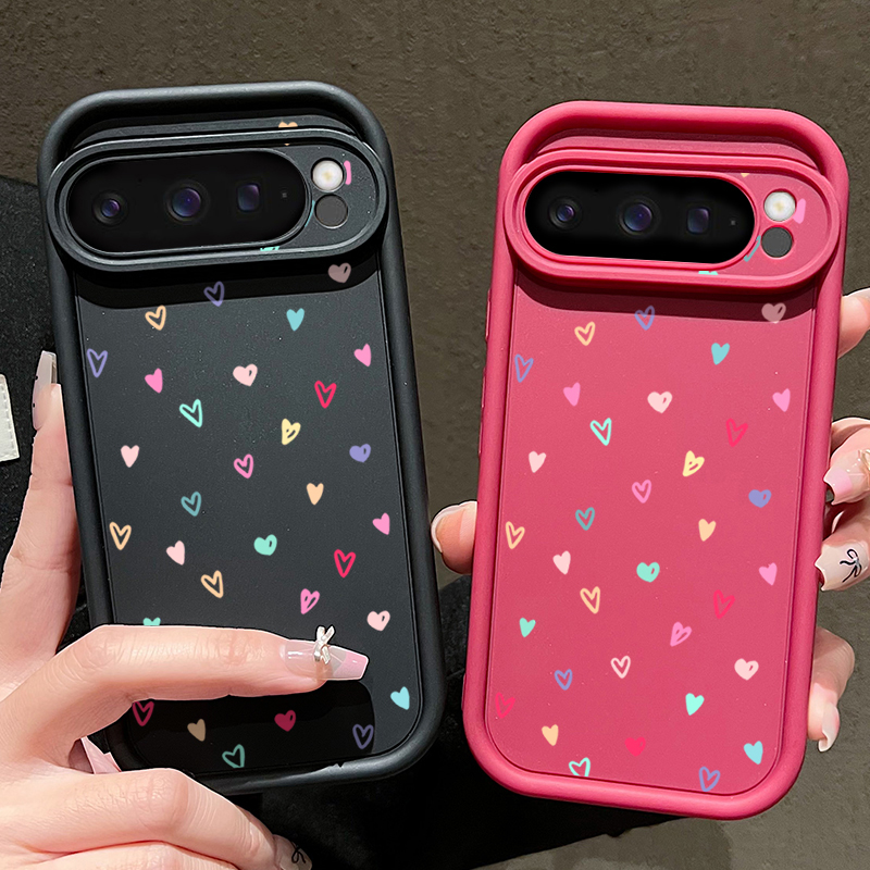 Colorful Little Hearts Soft Ca - Phone Cases Google Pixel 10 리뷰 및 가격