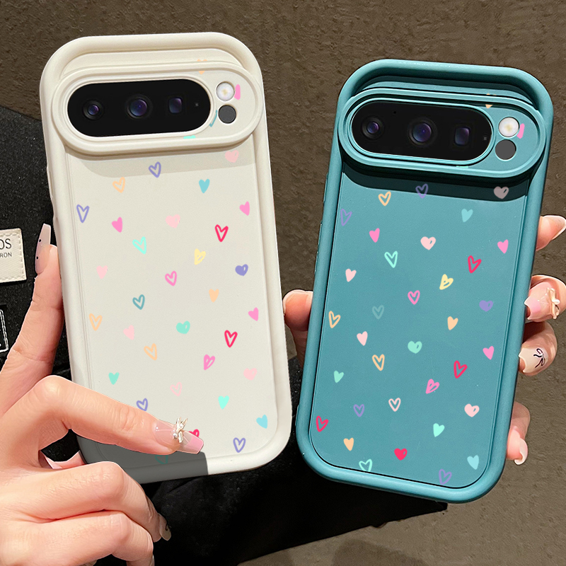 Colorful Little Hearts Soft Ca - Phone Cases Google Pixel 10 리뷰 및 가격