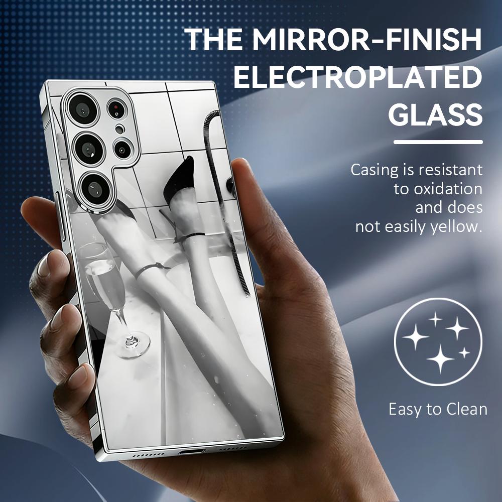 Black White Woman Bathroom Pho - Phone Cases Metal 리뷰 및 가격
