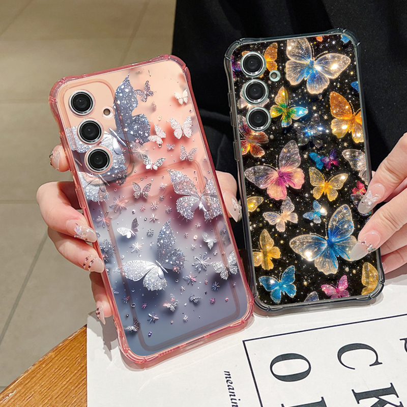 Dream Butterfly Pattern Clear  - Phone Cases With Card Holder 리뷰 및 가격