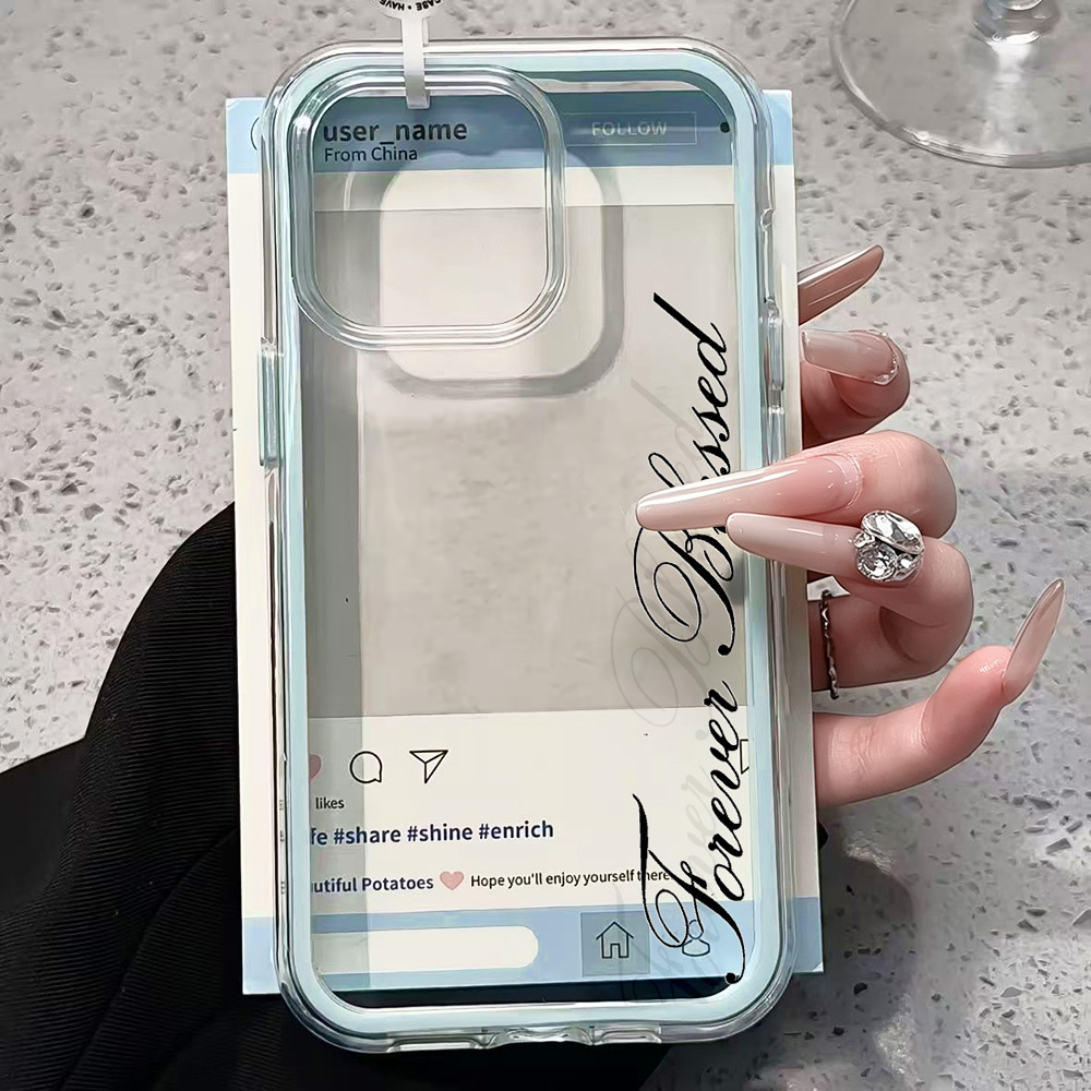 Forever Blessed Simple Clear P - Phone Cases Transparent 리뷰 및 가격