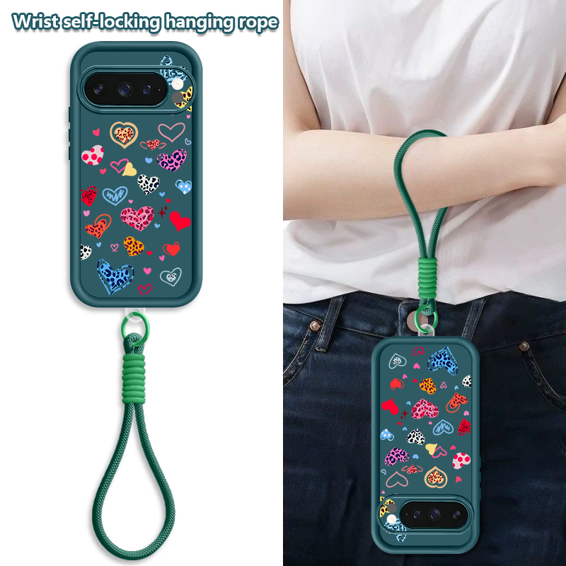 Colorful Love Heart Printed Ca - Phone Cases Pixel 9A 리뷰 및 가격