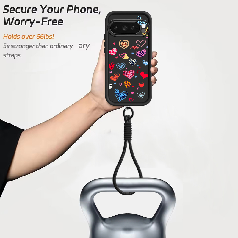 Colorful Love Heart Printed Ca - Phone Cases Pixel 9A 리뷰 및 가격