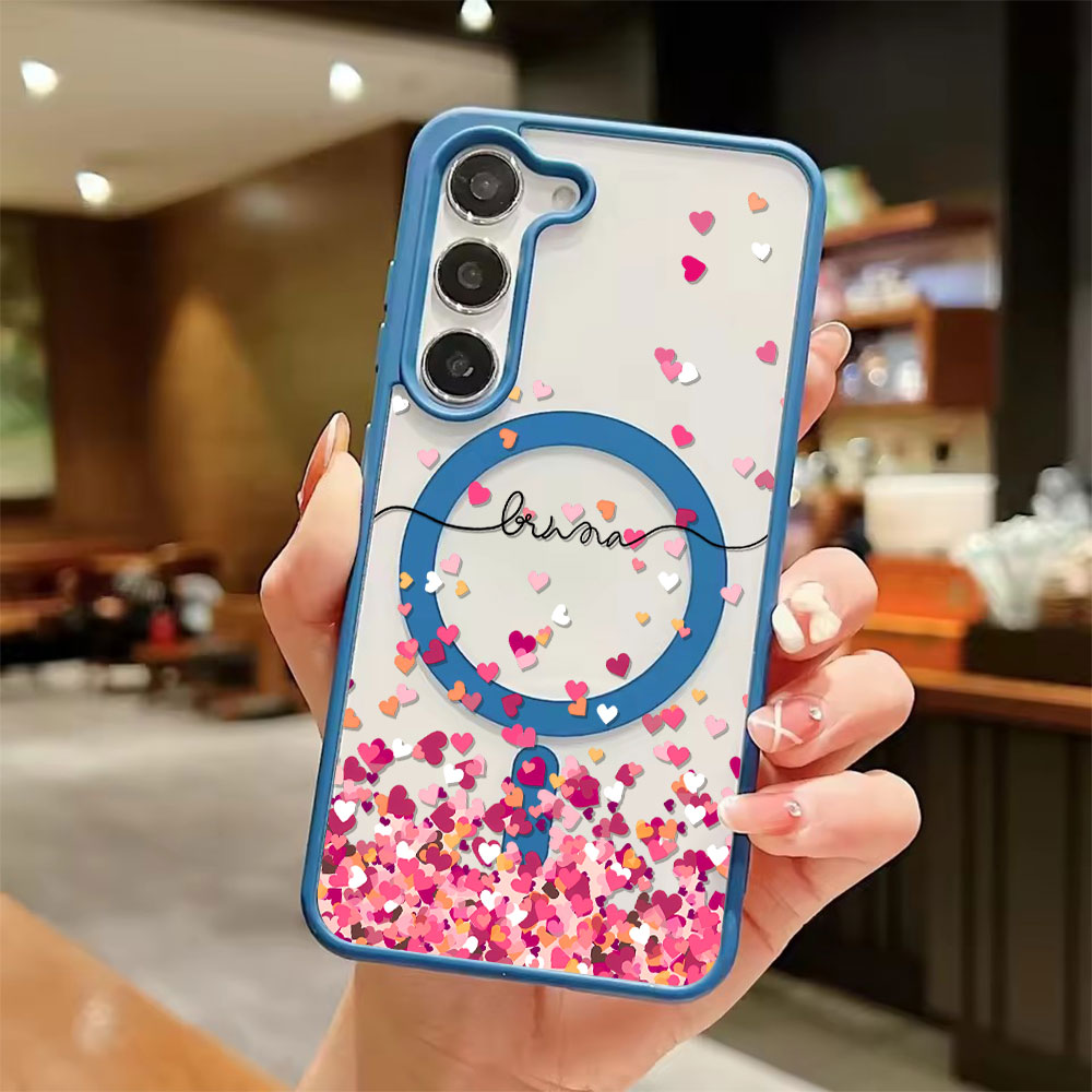 Pink Heart Print Phone Case Fo - Phone Cases For Samsung S22 리뷰 및 가격