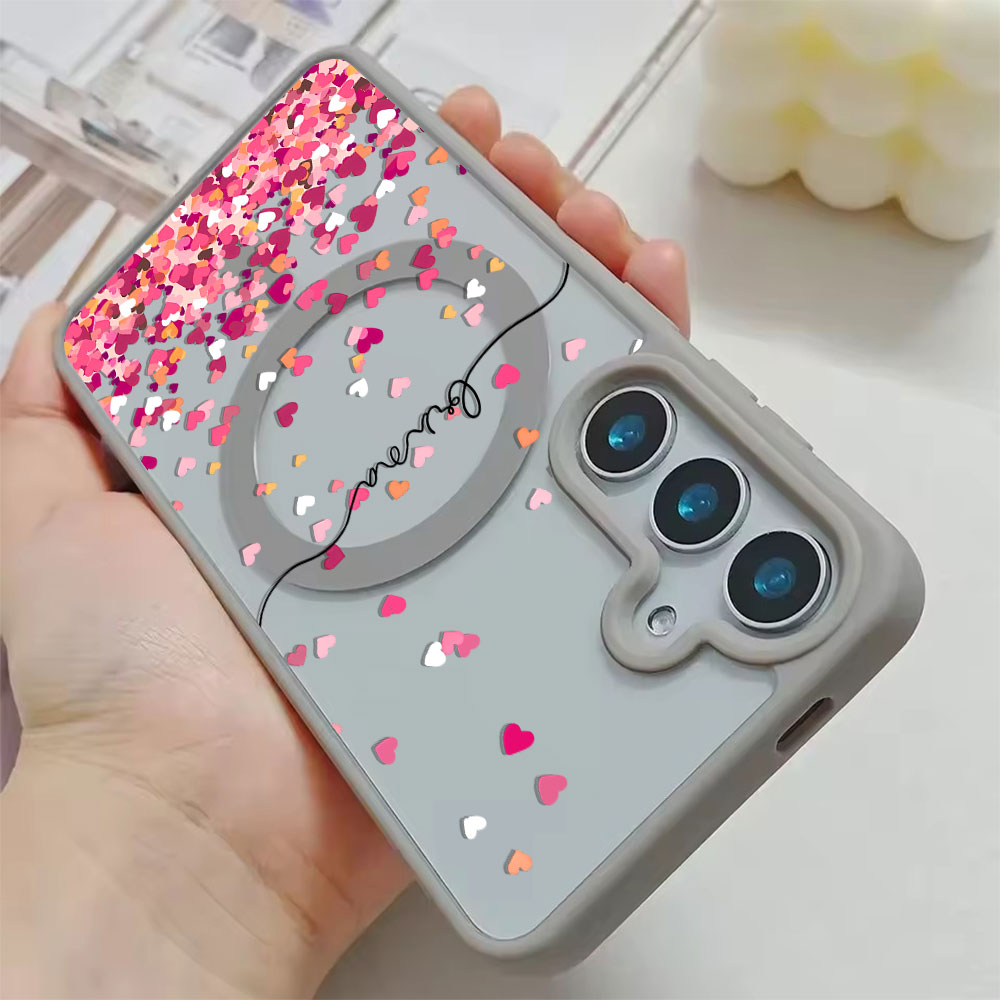 Pink Heart Print Phone Case Fo - Phone Cases For Samsung S22 리뷰 및 가격