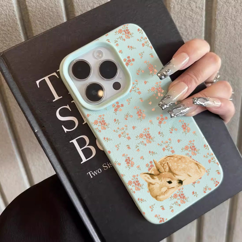 Cute Deer Full Floral Pattern  - Phone Cases Xs Max 리뷰 및 가격