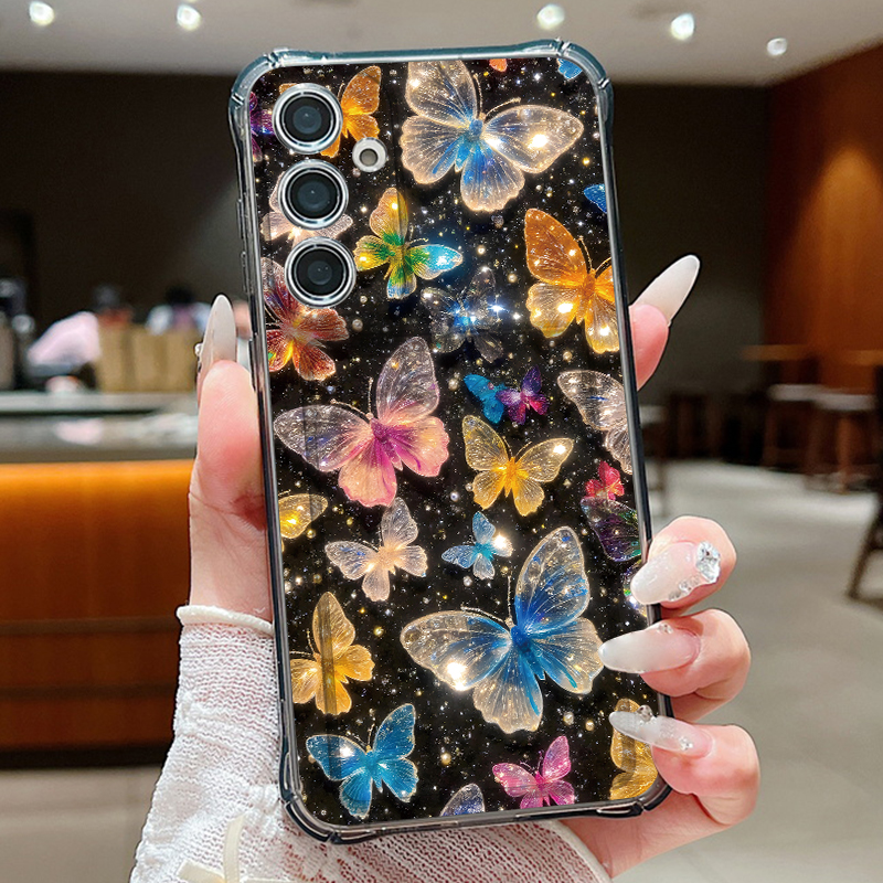 Dream Butterfly Pattern Clear  - Phone Cases With Card Holder 리뷰 및 가격