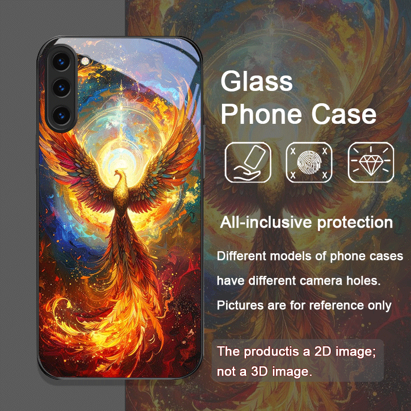 Aesthetic Phoenix Fire Feather - Phone Cases For Samsung S22 리뷰 및 가격
