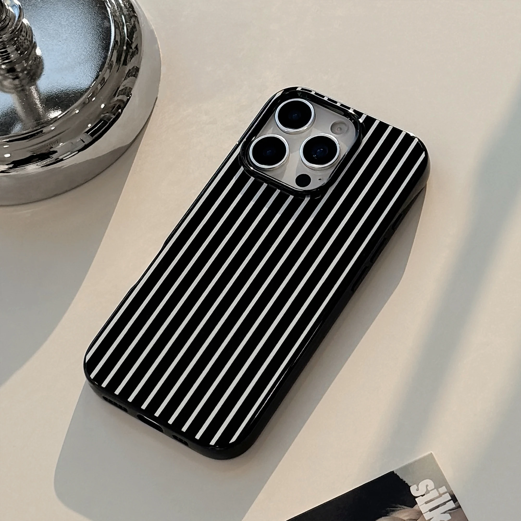 Retro Black White Lines With Z - Phone Cases Zebra 리뷰 및 가격