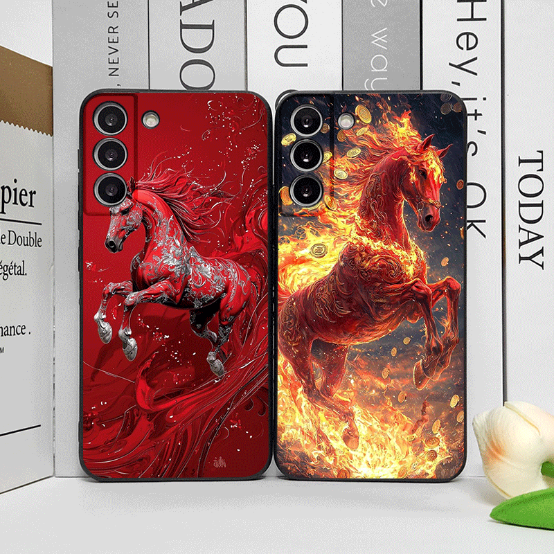 Fashion Chinese-Style Red Hors - Phone Cases For Samsung A14 리뷰 및 가격