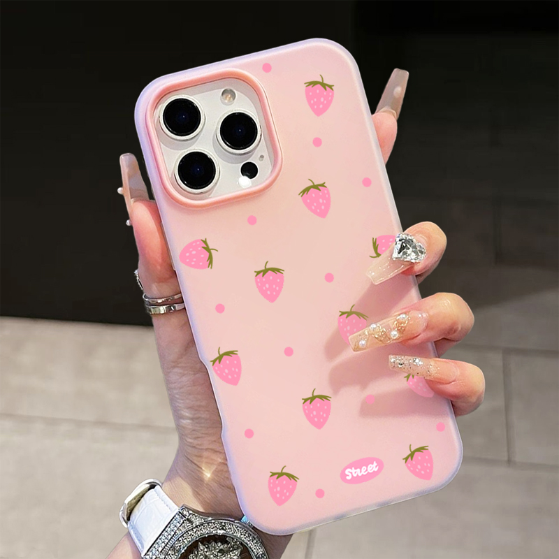Sweet Pink Strawberry Pattern  - Phone Cases Xs Max 리뷰 및 가격