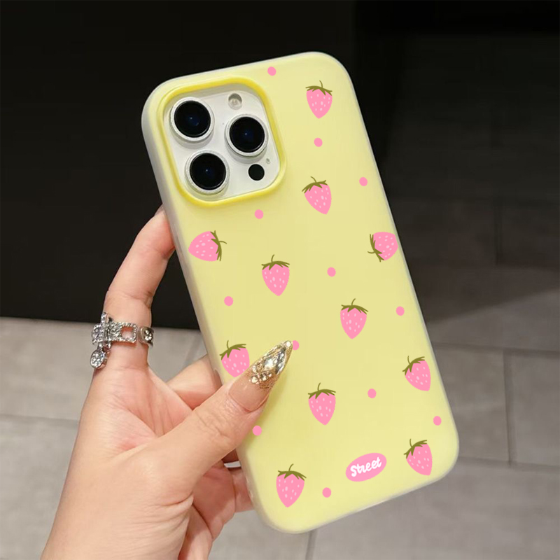Sweet Pink Strawberry Pattern  - Phone Cases Xs Max 리뷰 및 가격