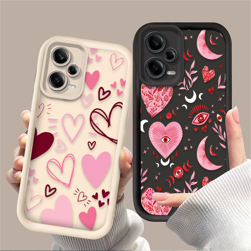 Pink Heart-shaped Phone Case f - Phone Cases Xiaomi 리뷰 및 가격