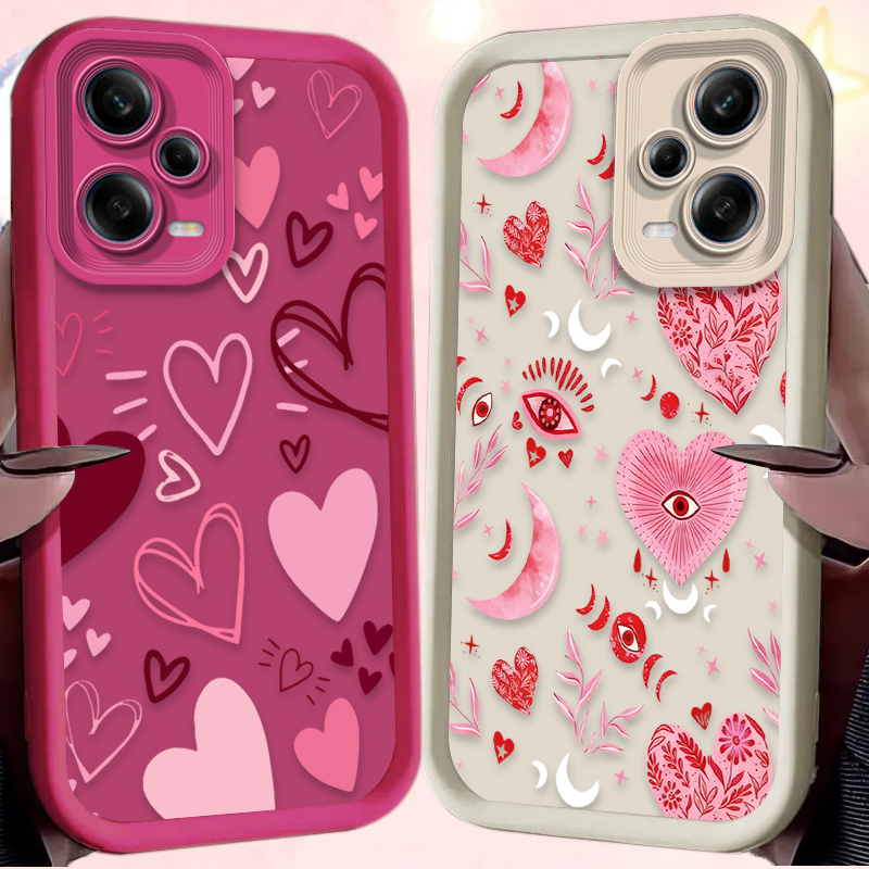 Pink Heart-shaped Phone Case f - Phone Cases Xiaomi 리뷰 및 가격