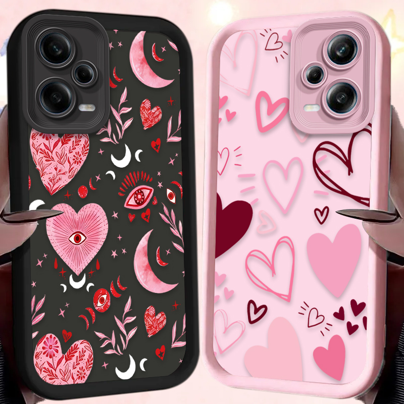 Pink Heart-shaped Phone Case f - Phone Cases Xiaomi 리뷰 및 가격