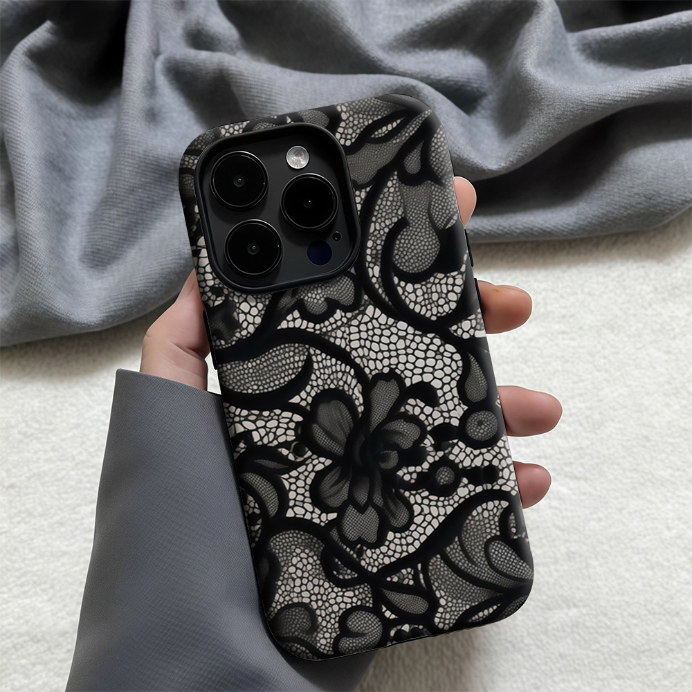 Black Lace Pattern Phone Case  - Phone Cases Zebra 리뷰 및 가격