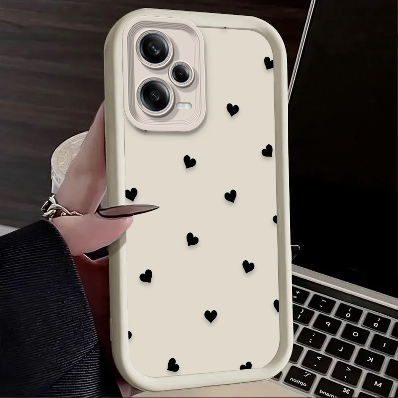 Black Love Heart Bowknot Phone - Phone Cases Xiaomi 리뷰 및 가격