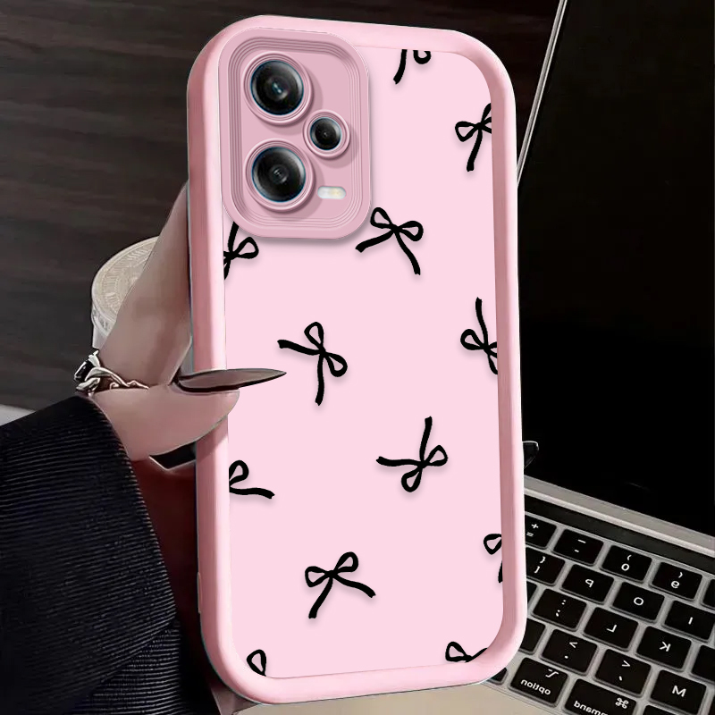 Black Love Heart Bowknot Phone - Phone Cases Xiaomi 리뷰 및 가격