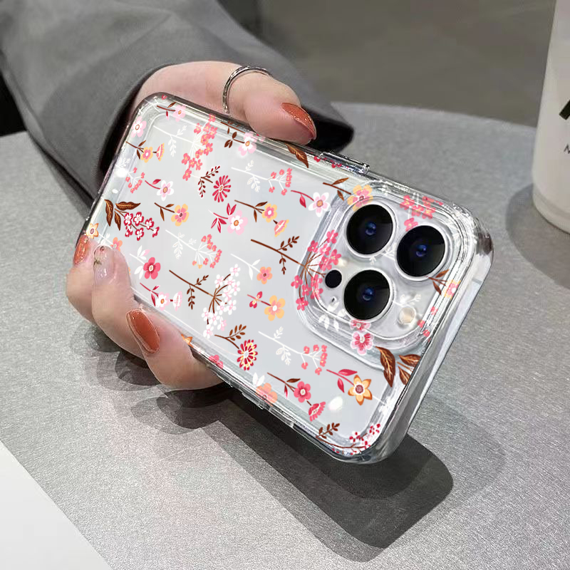 White Pink Floral Transparent  - Phone Cases Transparent 리뷰 및 가격