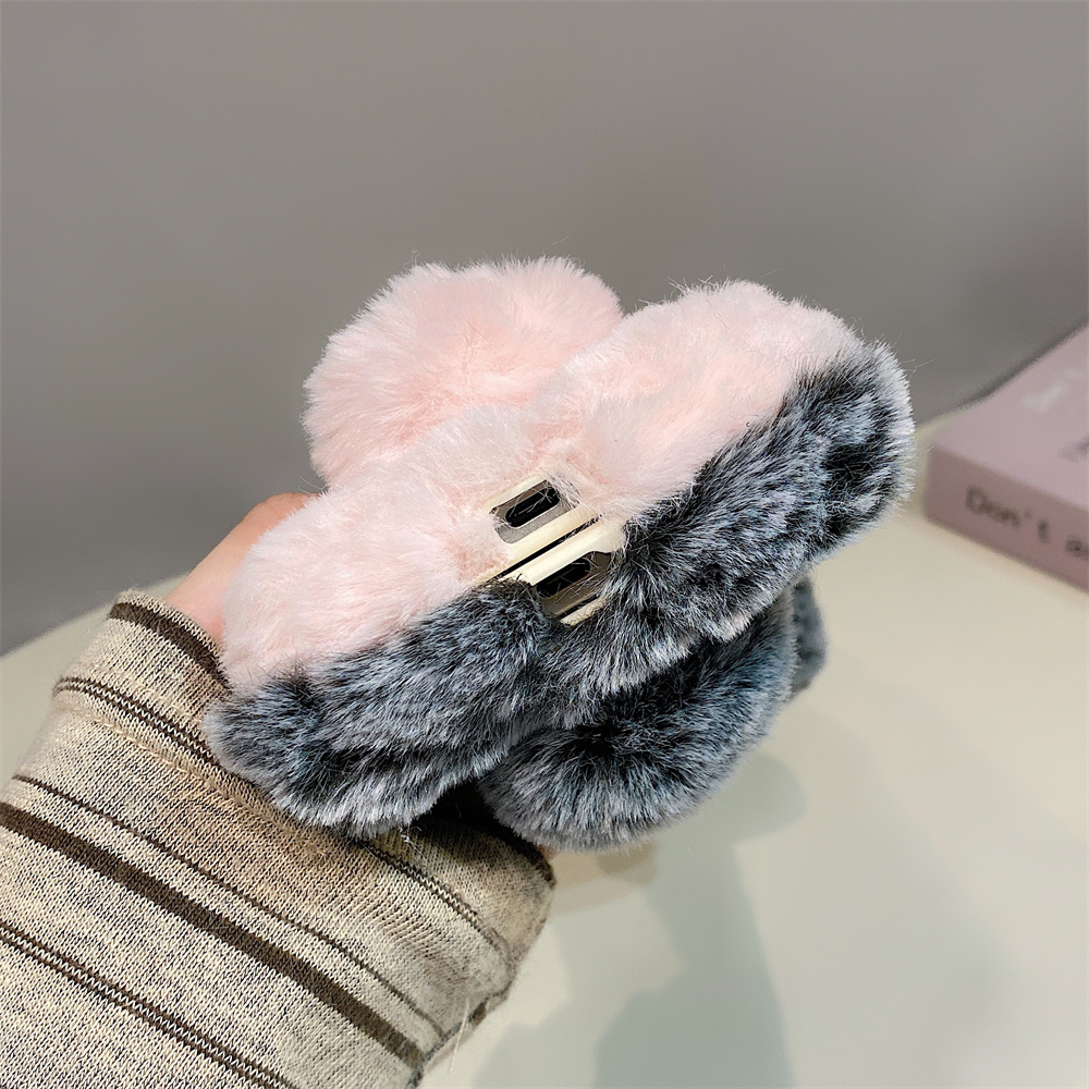 Cute Rabbit Ears Fluffy Stand  - Phone Cases Samsung Galaxy 리뷰 및 가격