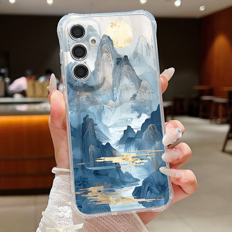 Mountain Landscape Pattern Pho - Phone Cases With Card Holder 리뷰 및 가격