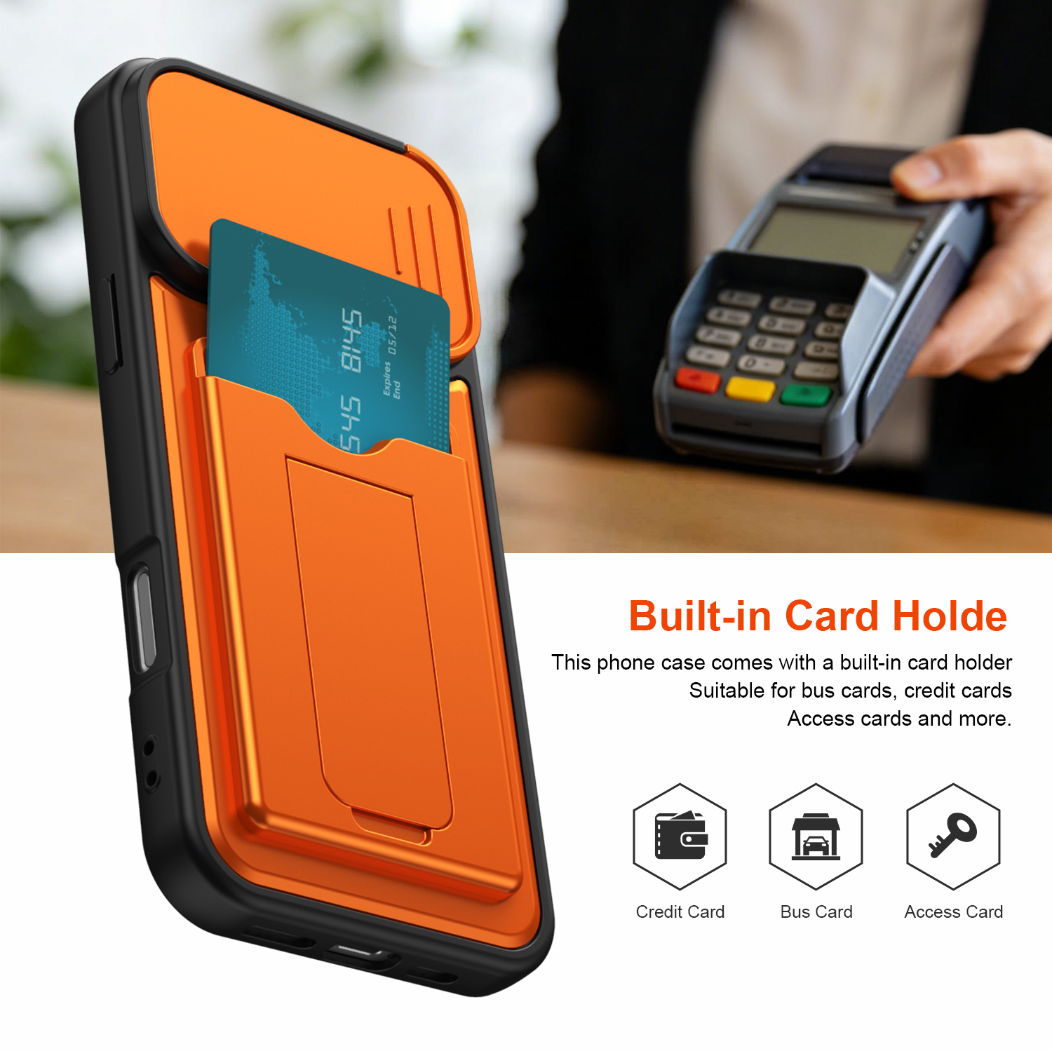 Heavy armored phone case with  - Phone Cases With Card Holder 리뷰 및 가격